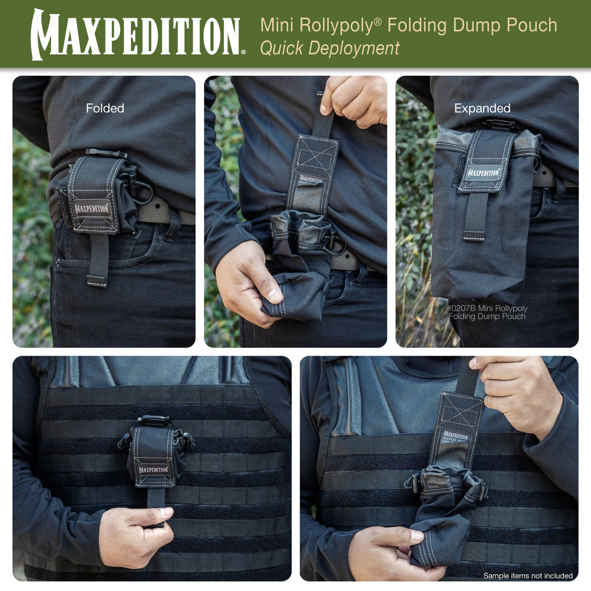 Mini Rollypoly Folding Dump Pouch (Buy 1 Get 1 Free. Mix and Match in Multiples of 2. All Sales Final.)