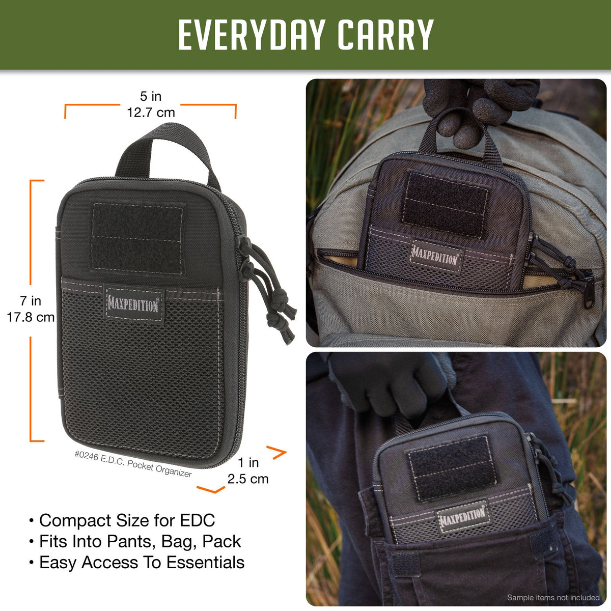 E.D.C. Pocket Organizer (Buy 1 Get 1 Free Pocket Organizer. Mix and Match in Multiples of 2. All Sales Final.)