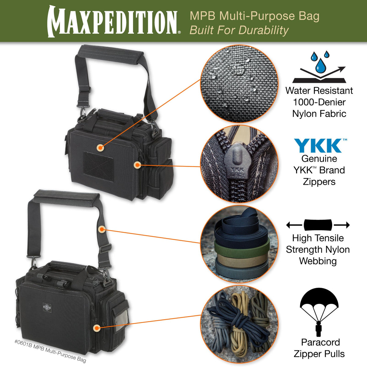 MPB Multi-Purpose Bag (Black) (Buy 1 Get 1 Free. Mix and Match in Multiples of 2. All Sales Final.)