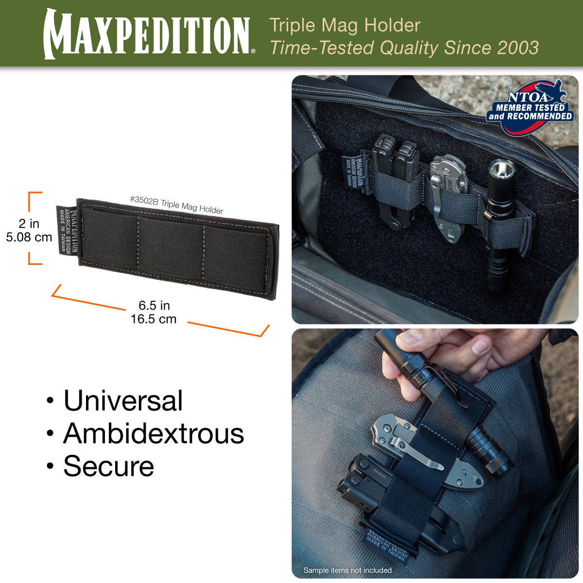 Triple Mag Holder (Black) (Buy 1 Get 1 Free. Mix and Match in Multiples of 2. All Sales Final.)