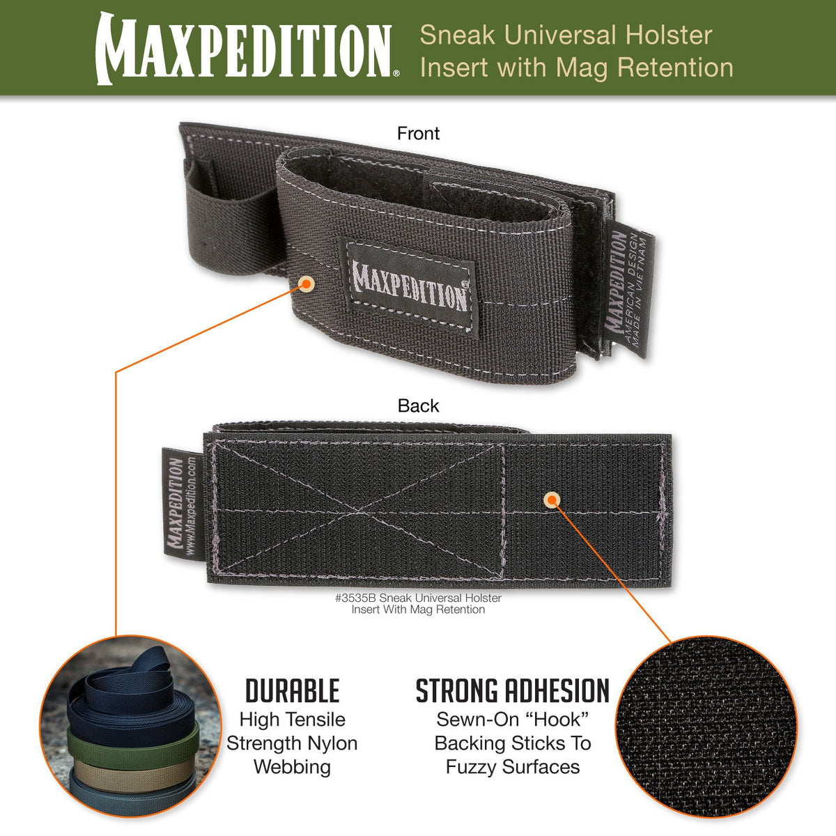 Sneak Universal Holster Insert With Mag Retention (Buy 1 Get 1 Free. Mix and Match in Multiples of 2. All Sales Final.)