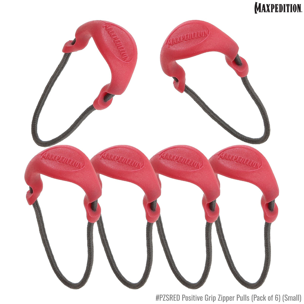 PZS Positive Grip Zipper Pulls (Pack of 6) (Small)