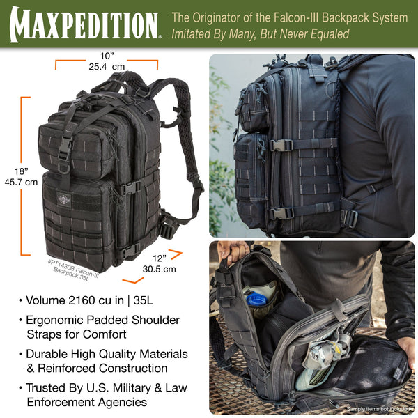Falcon-III Backpack 35L (Buy 1 Get 1 Free. Mix and Match in Multiples of 2. All Sales Final.)