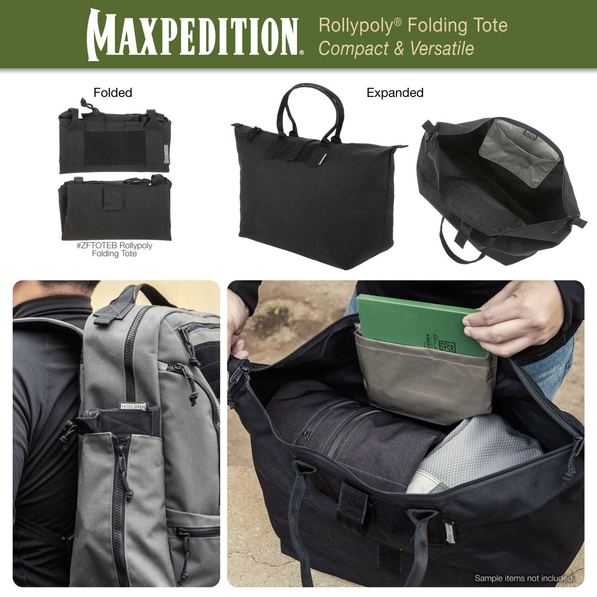 Rollypoly Folding Tote (CLOSEOUT SALE. FINAL SALE.)