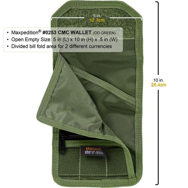 C.M.C WALLET - MAXPEDITION,Military, CCW, EDC, Tactical, Everyday Carry, Outdoors, Nature, Hiking, Camping, Police Officer, EMT, Firefighter,Bushcraft, Gear