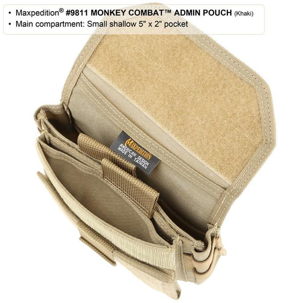 Monkey Combat Admin Pouch-Maxpedition, Attachable, Molle, PALS, ATLAS compatible,Military, CCW, EDC, Everyday Carry, Outdoors, Nature, Hiking, Camping, Police Officer, EMT, Firefighter, Bushcraft, Gear, Travel 