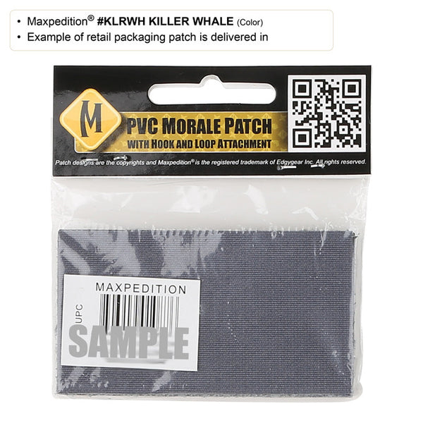 KILLER WHALE PATCH - MAXPEDITION, Patches, Military, CCW, EDC, Tactical, Everyday Carry, Outdoors, Nature, Hiking, Camping, Bushcraft, Gear, Police Gear, Law Enforcement