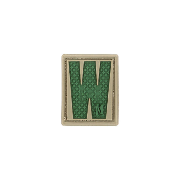 LETTER W PATCH - MAXPEDITION, Patches, Military, CCW, EDC, Tactical, Everyday Carry, Outdoors, Nature, Hiking, Camping, Bushcraft, Gear, Police Gear, Law Enforcement