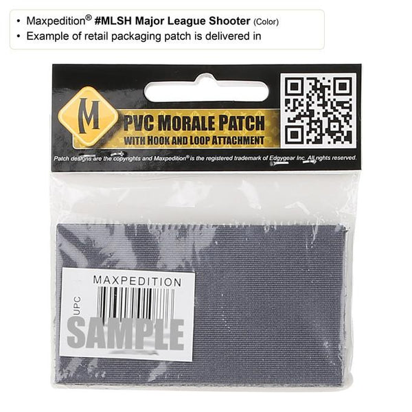 MAJOR LEAGUE SHOOTER PATCH - MAXPEDITION, Patches, Military, CCW, EDC, Tactical, Everyday Carry, Outdoors, Nature, Hiking, Camping, Bushcraft, Gear, Police Gear, Law Enforcement