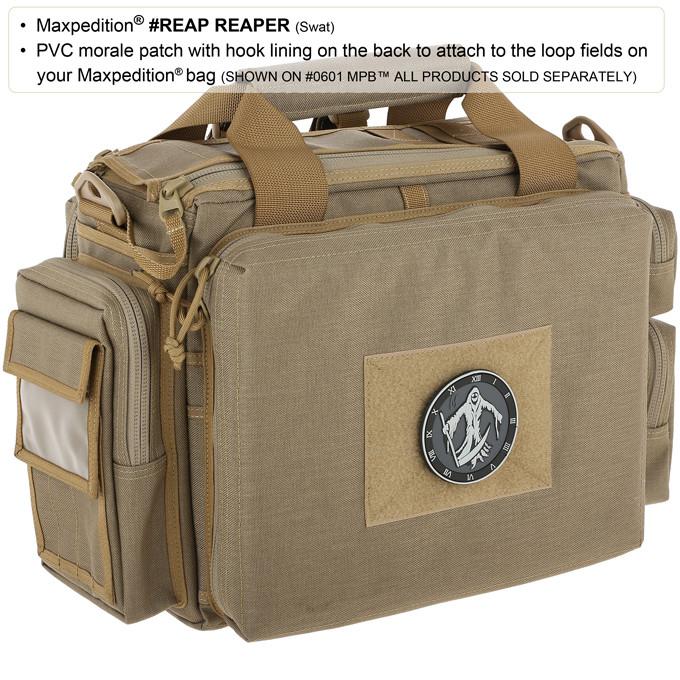 REAPER PATCH - MAXPEDITION, Patches, Military, CCW, EDC, Tactical, Everyday Carry, Outdoors, Nature, Hiking, Camping, Bushcraft, Gear, Police Gear, Law Enforcement