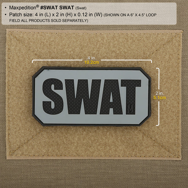 SWAT PATCH - MAXPEDITION, Patches, Military, CCW, EDC, Tactical, Everyday Carry, Outdoors, Nature, Hiking, Camping, Bushcraft, Gear, Police Gear, Law Enforcement