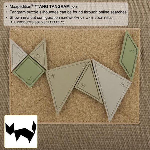 TANGRAM 7-PIECE PATCH - MAXPEDITION, Patches, Military, CCW, EDC, Tactical, Everyday Carry, Outdoors, Nature, Hiking, Camping, Bushcraft, Gear, Police Gear, Law Enforcement
