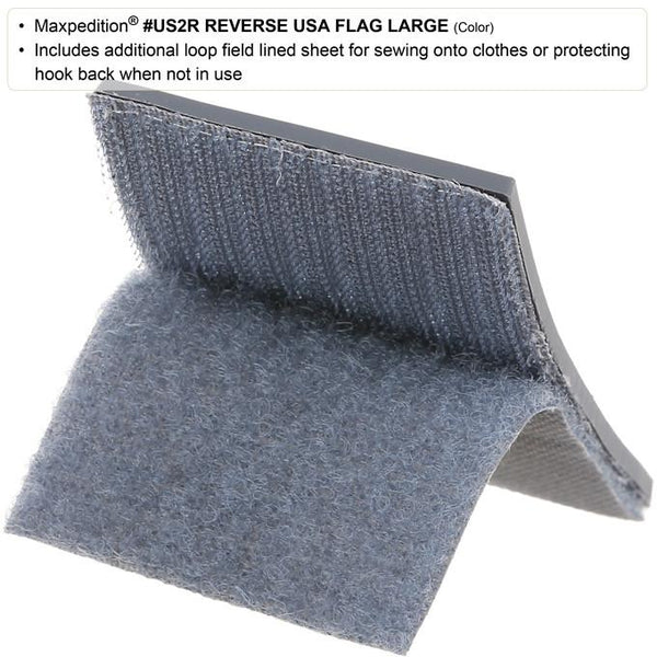 REVERSE USA FLAG PATCH (LARGE) - MAXPEDITION, Patches, Military, CCW, EDC, Tactical, Everyday Carry, Outdoors, Nature, Hiking, Camping, Bushcraft, Gear, Police Gear, Law Enforcement