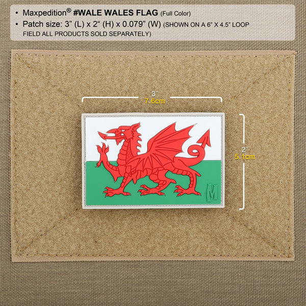 WALES FLAG PATCH - MAXPEDITION, Patches, Military, CCW, EDC, Tactical, Everyday Carry, Outdoors, Hiking, Camping, Bushcraft, Gear, Police Gear, Law Enforcement