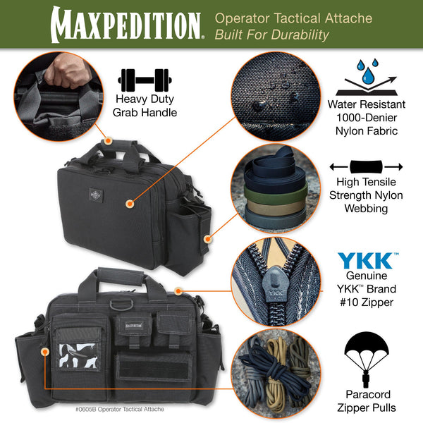 Operator Tactical Attache (Black) (Buy 1 Get 1 Free. Mix and Match in Multiples of 2. All Sales Final.)