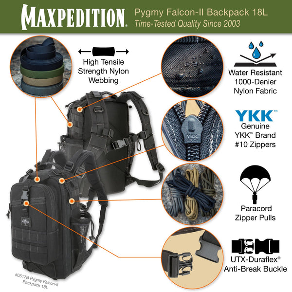 3d black wolf pu leather backpack Pygmy Falcon-II Backpack