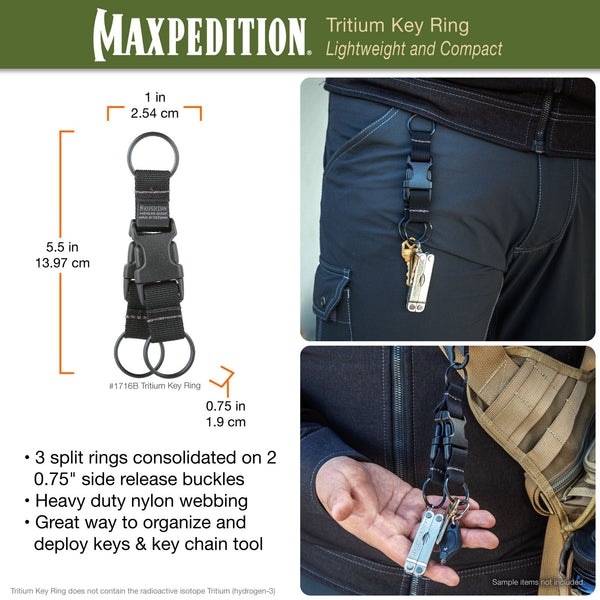 Tritium Key Ring (Buy 1 Get 1 Free. Mix and Match in Multiples of 2. All Sales Final.)