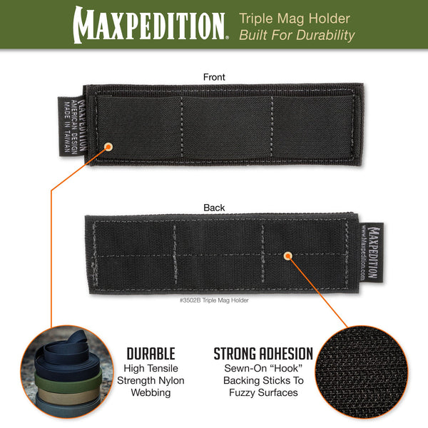 Triple Mag Holder  (Black) (Buy 1 Get 1 Free. Mix and Match in Multiples of 2. All Sales Final.)