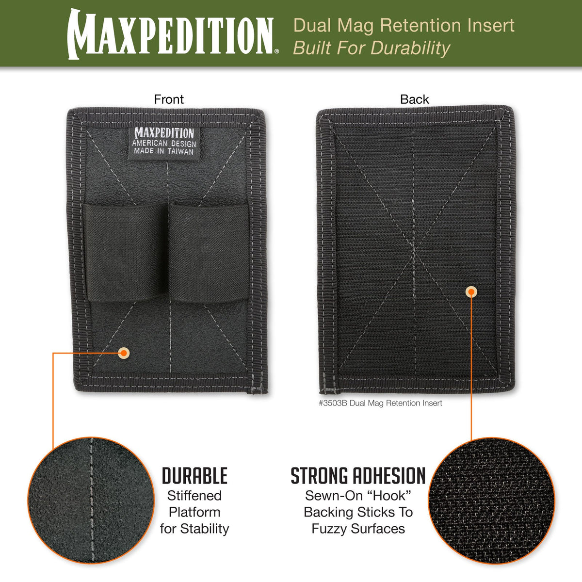 Dual Mag Retention Insert (Black) (Buy 1 Get 1 Free. Mix and Match in Multiples of 2. All Sales Final.)