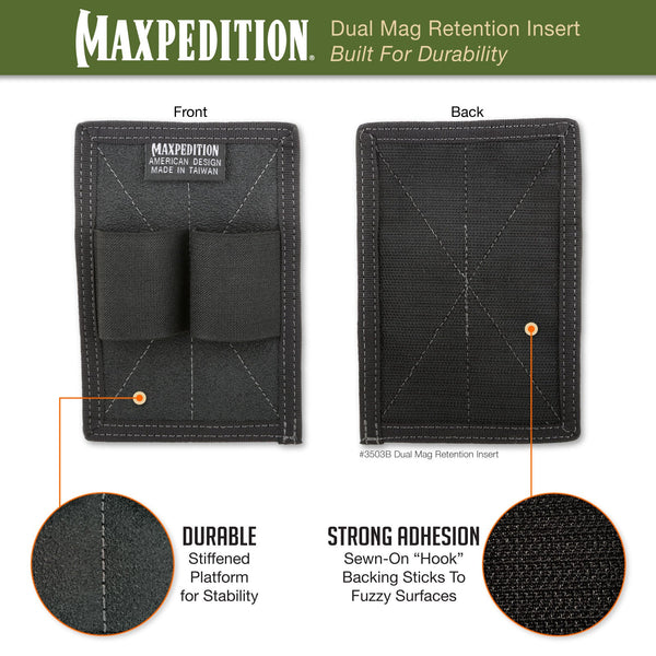 Dual Mag Retention Insert (Black) (Buy 1 Get 1 Free. Mix and Match in Multiples of 2. All Sales Final.)