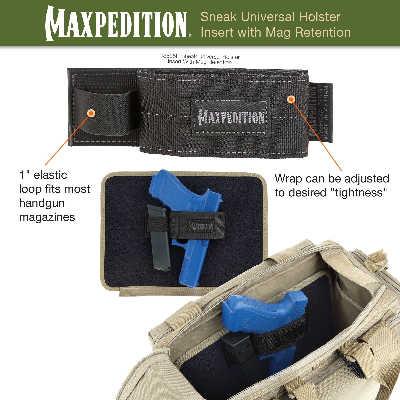 Sneak™ Universal Holster Insert with Mag Retention | Maxpedition