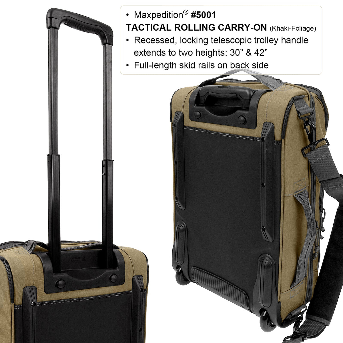 Tactical Rolling Carry-On Luggage (Buy 1 Get 1 Free. Mix and Match in Multiples of 2. All Sales Final.)