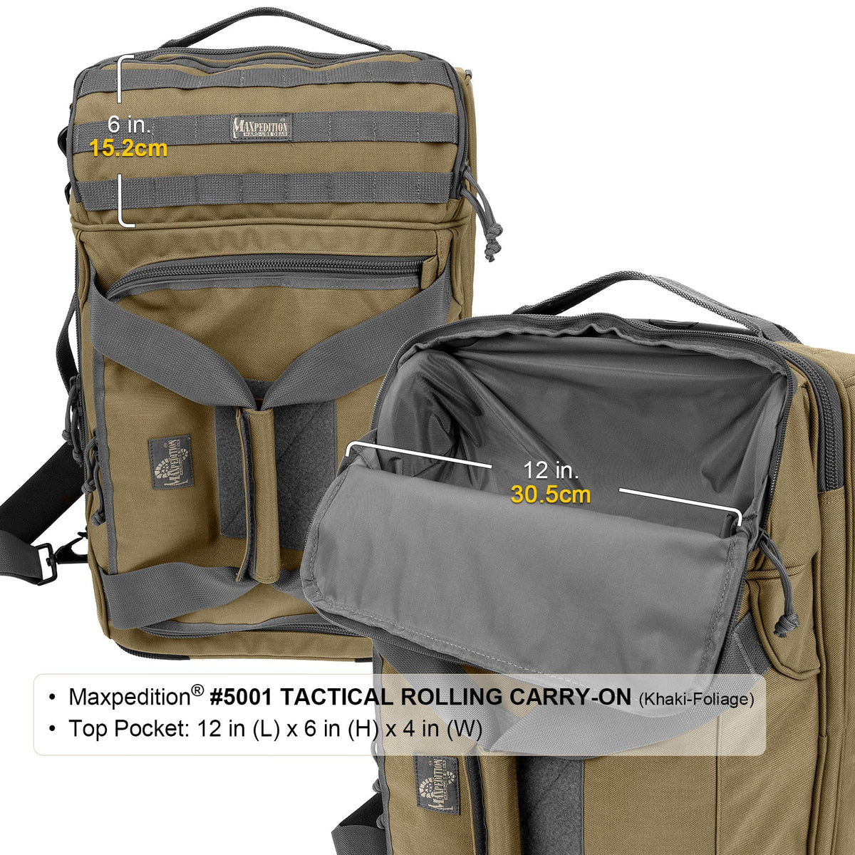 Tactical Rolling Carry-On Luggage (Buy 1 Get 1 Free. Mix and Match in Multiples of 2. All Sales Final.)