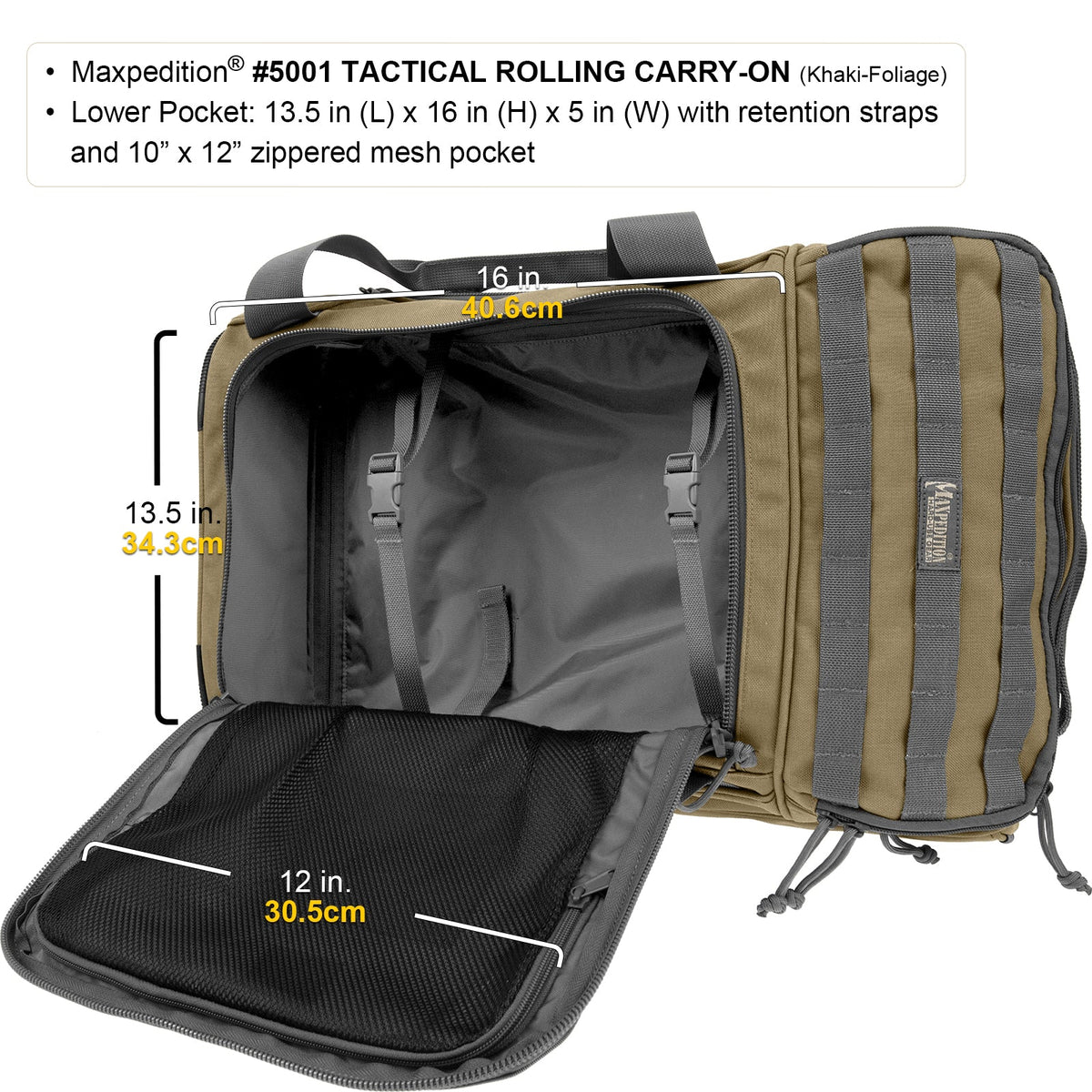 Tactical Rolling Carry-On Luggage (Buy 1 Get 1 Free. Mix and Match in Multiples of 2. All Sales Final.)
