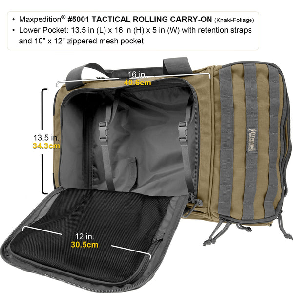 Tactical Rolling Carry-On Luggage (Buy 1 Get 1 Free. Mix and Match in Multiples of 2. All Sales Final.)