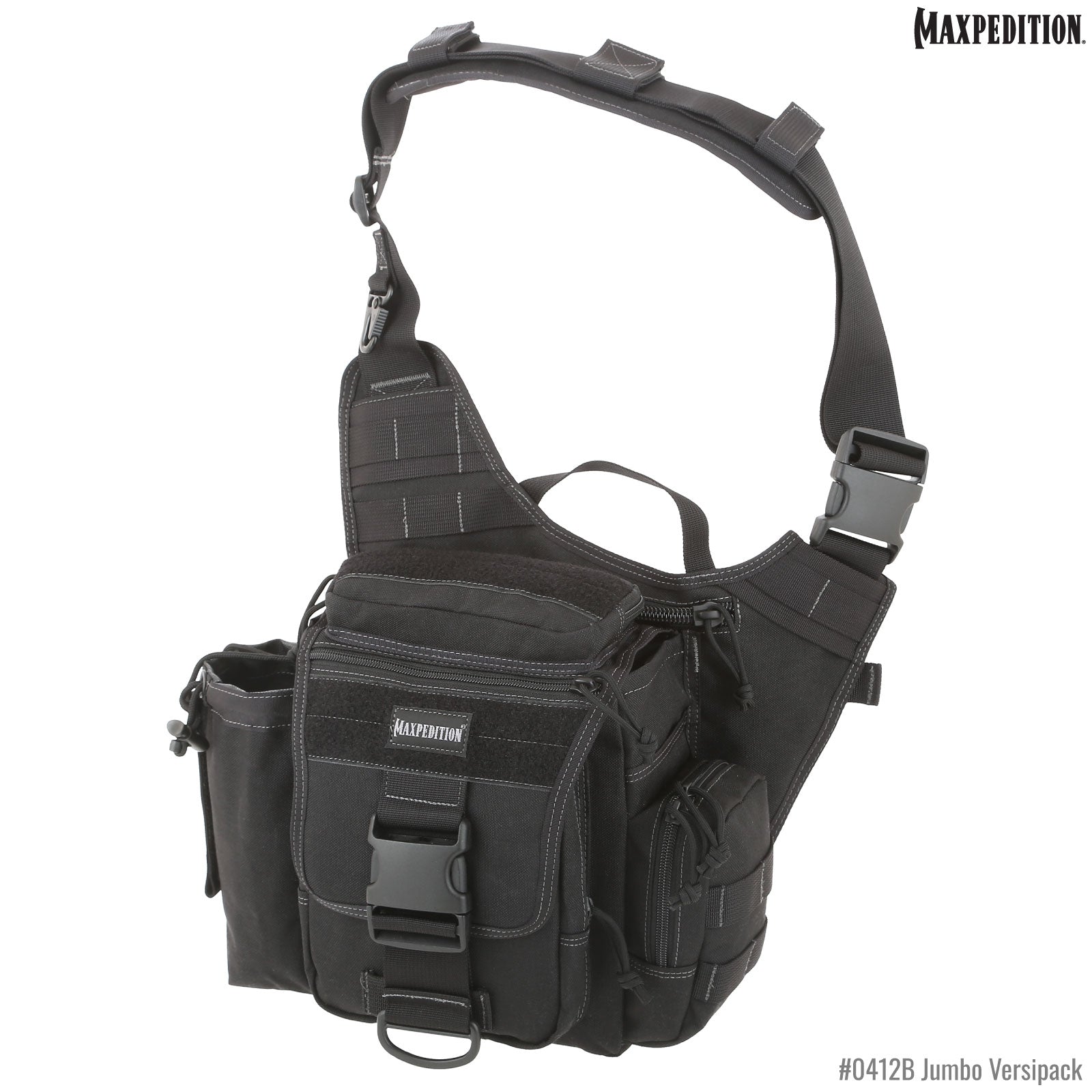 MAXPEDITION スリングパック Jumbo Versipack 容量7.4L 0412B ブラック マックスペディション MAXPEDITION スリングパック Jumbo Versipack 容量7.4L 0412B