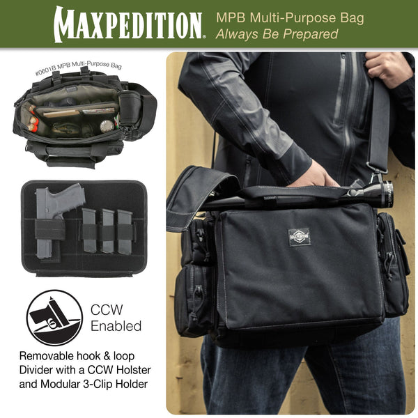 MPB Multi-Purpose Bag (Black) (Buy 1 Get 1 Free. Mix and Match in Multiples of 2. All Sales Final.)