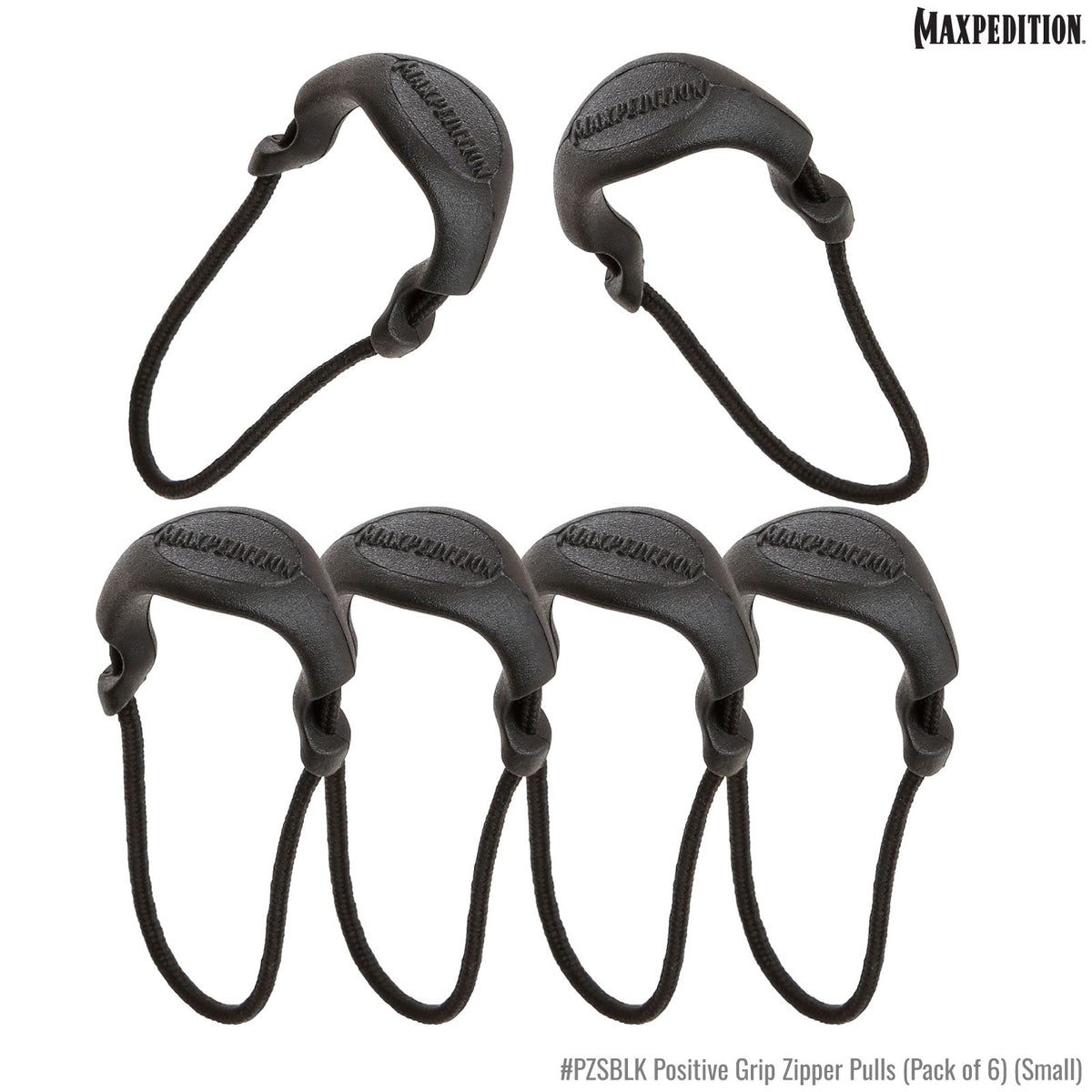 PZS Positive Grip Zipper Pulls (Pack of 6) (Small)