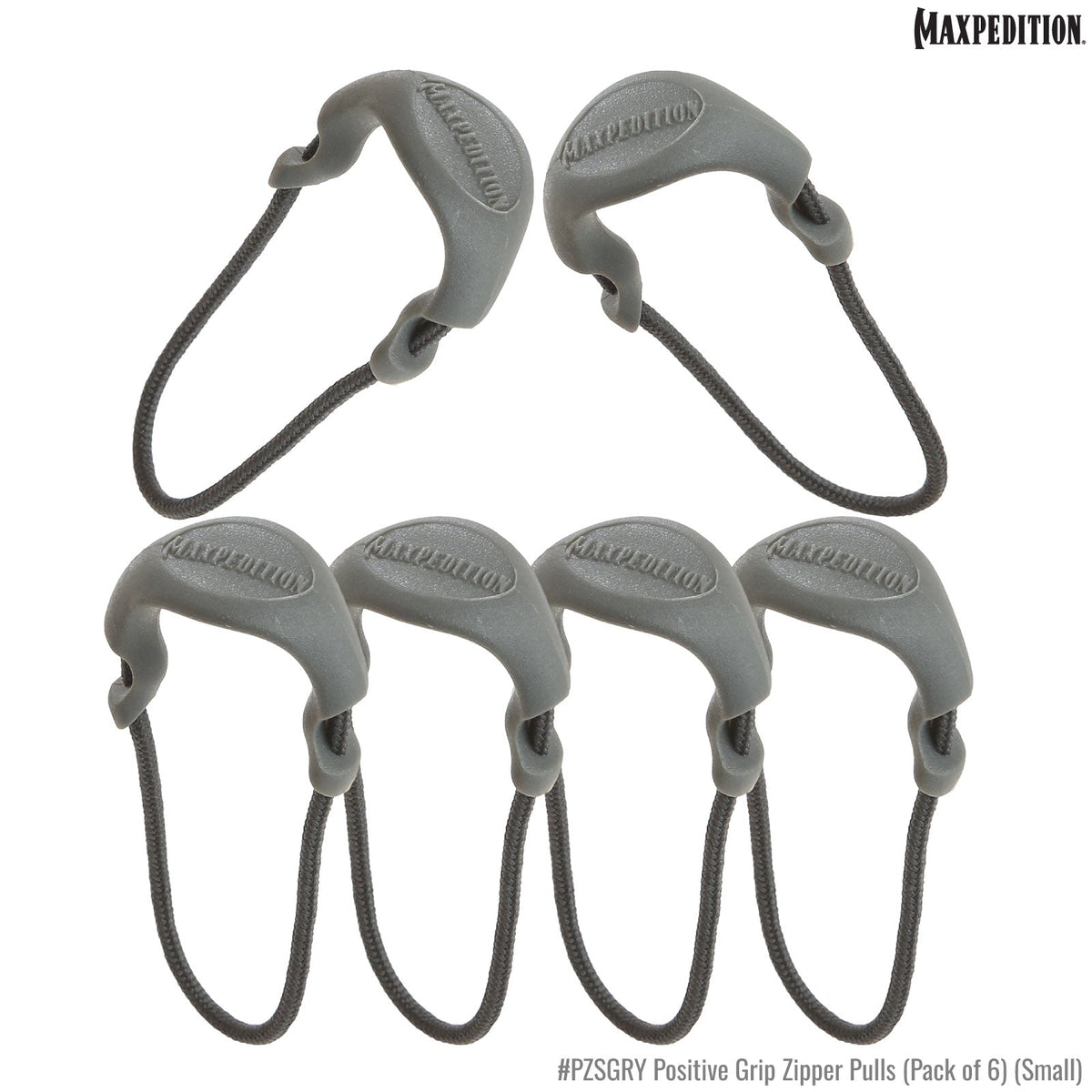 PZS Positive Grip Zipper Pulls (Pack of 6) (Small)