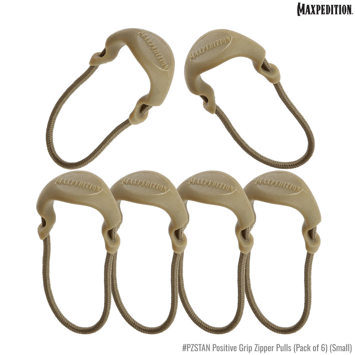 PZS Positive Grip Zipper Pulls (Pack of 6) (Small)