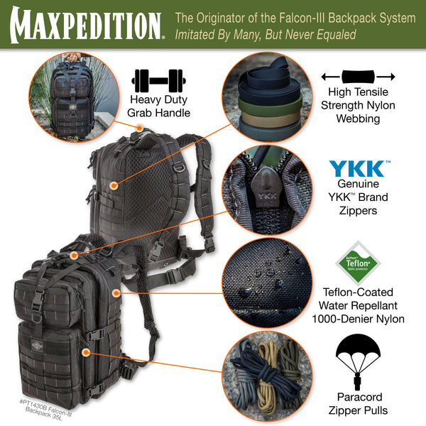 Falcon-III Backpack 35L (Buy 1 Get 1 Free. Mix and Match in Multiples of 2. All Sales Final.)