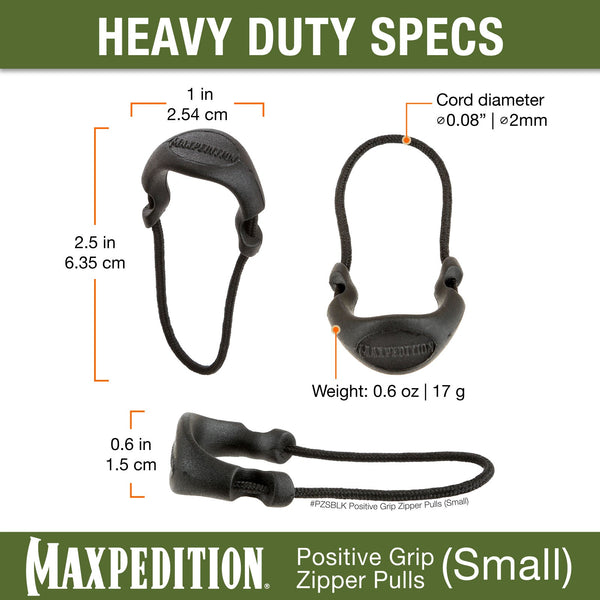 PZS Positive Grip Zipper Pulls (Pack of 6) (Small)