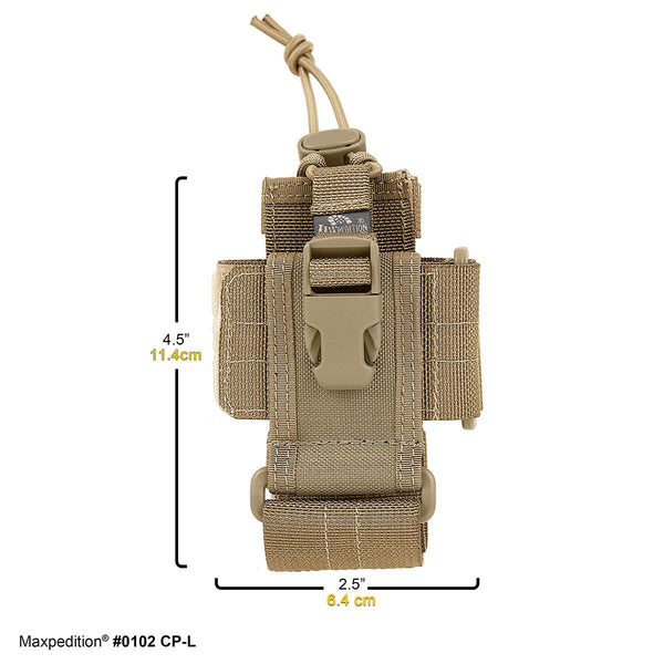 CP-L - MAXPEDITION, Phone holder, Radio Holder, Military, CCW, EDC, Tactical, Everyday Carry, Outdoors, Nature, Hiking, Camping, Police Officer, EMT, Firefighter, Bushcraft, Gear.