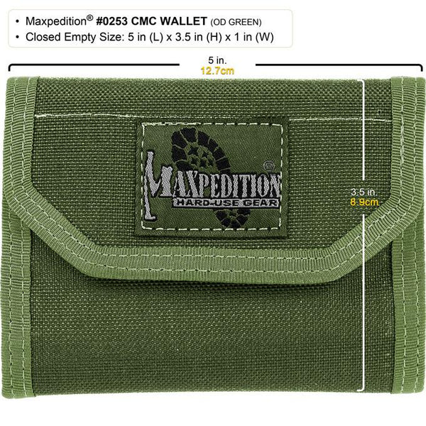C.M.C WALLET - MAXPEDITION,Military, CCW, EDC, Tactical, Everyday Carry, Outdoors, Nature, Hiking, Camping, Police Officer, EMT, Firefighter,Bushcraft, Gear