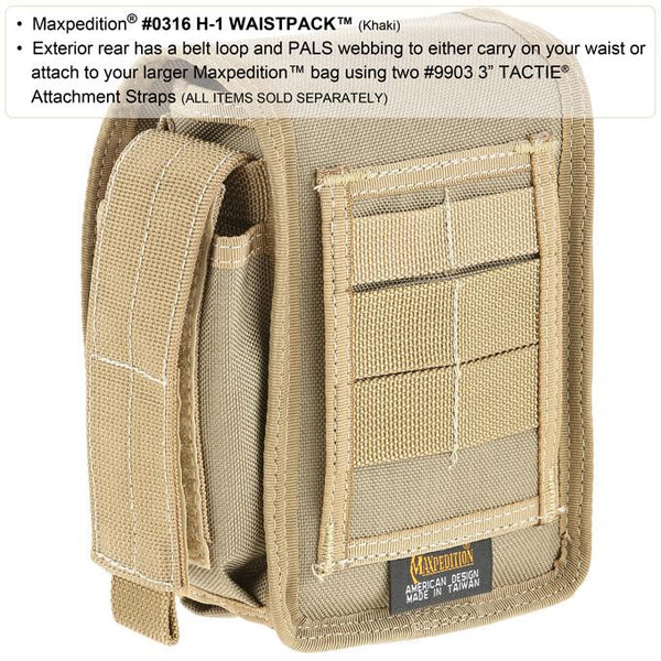 H-1 WAISTPACK - Maxpedition, Military, CCW, EDC, Tactical, Everyday Carry, Outdoors, Nature, Hiking, Camping, Police Officer, EMT, Firefighter, Bushcraft, Gear.