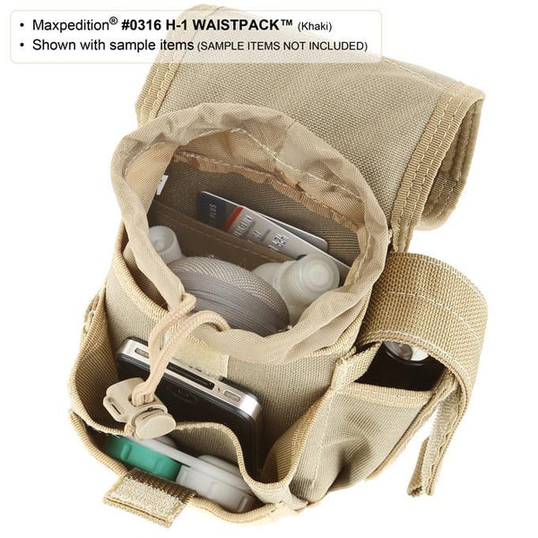 H-1 WAISTPACK - Maxpedition, Military, CCW, EDC, Tactical, Everyday Carry, Outdoors, Nature, Hiking, Camping, Police Officer, EMT, Firefighter, Bushcraft, Gear.