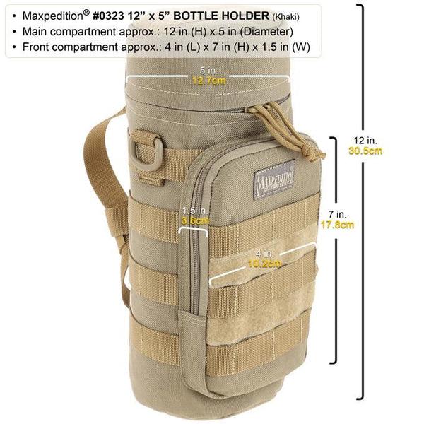 Maxpedition 12" x 5" Bottle Holder, EDC, Hiking, Camping, Tactical, Outdoor essentials