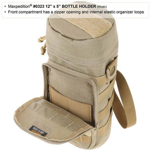 Elastic Top Water Bottle Holder for a Backpack 