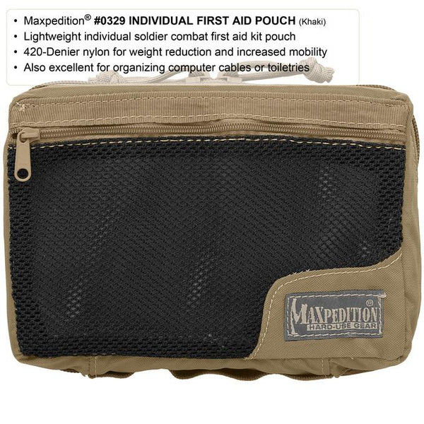 Individual First Aid Pouch- Maxpedition, Medical, Med Kit, First-Aid Kit, First-Response Kit, First Responder, Soldier Combat. Medicine, Pouch Maxpedition, Military, CCW, EDC, Tactical, Everyday Carry, Outdoors, Nature, Hiking, Camping, Police Officer Firefighter, Bushcraft, Gear.