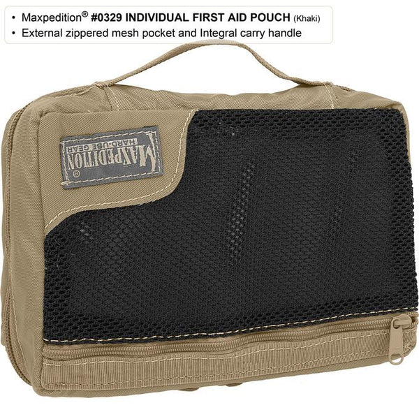 Individual First Aid Pouch- Maxpedition, Medical, Med Kit, First-Aid Kit, First-Response Kit, First Responder, Soldier Combat. Medicine, Pouch Maxpedition, Military, CCW, EDC, Tactical, Everyday Carry, Outdoors, Nature, Hiking, Camping, Police Officer Firefighter, Bushcraft, Gear.