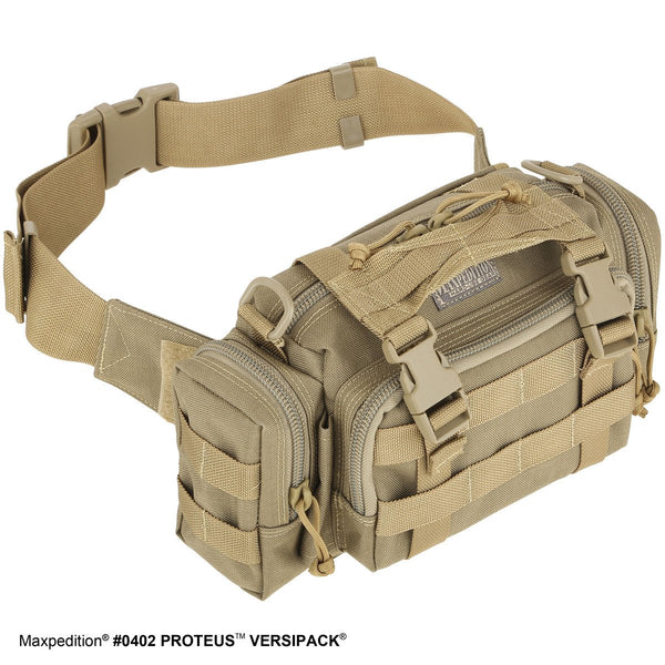 Proteus VERSIPACK - MAXPEDITION, Shoulder bag, left-side carry, CCW, EDC, Everyday Carry, Carry-on, Tourist, Adventurer, concealed carry, Military, CCW, EDC, Everyday Carry, Outdoors, Nature, Hiking, Camping, Police Officer, EMT, Firefighter, Bushcraft, Gear, Travel.