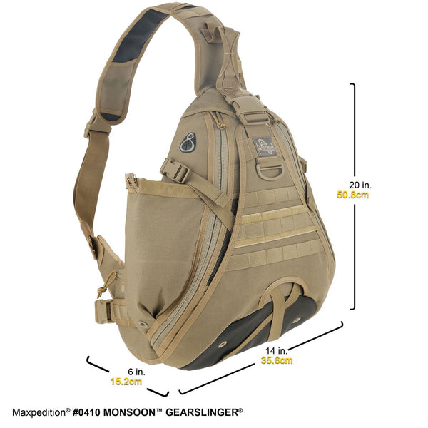 Maxpedition Monsoon Gearslinger Khaki Hydration - Blade HQ