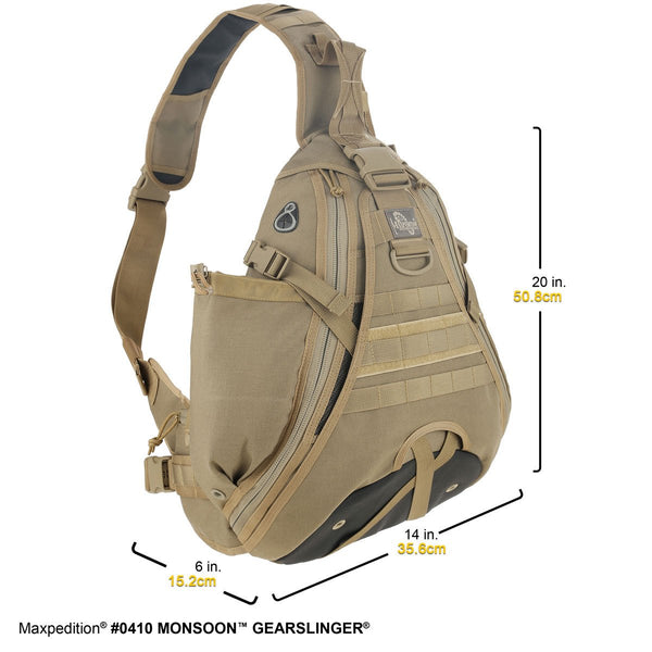 MONSOON GEARSLINGER - MAXPEDITION, Backpack, urban, Military, CCW, EDC, Everyday Carry, Outdoors, Nature, Hiking, Camping, Police Officer, EMT, Firefighter, Bushcraft, Gear, Travel