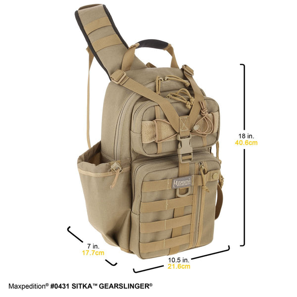 Sitka Gearslinger- MAXPEDITION, Backpack, EDC, Tactical, CCW, Outdoors, Ambidextrous,Hiking, Travel , Pack, Adventure