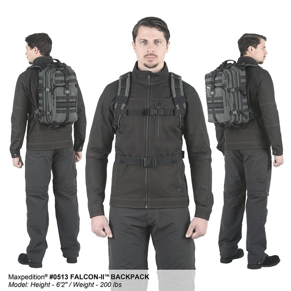 Maxpedition Falcon II Backpack Black 23L 0513B, tactical backpack Legacy