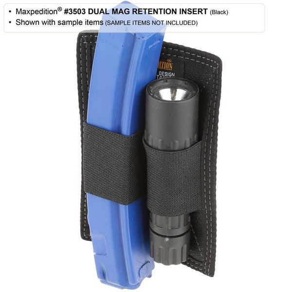 DUAL MAG RETENTION INSERT - MAXPEDITION, Tactical, CCW gear, Magazine, Guns, Range, Maxpedition, Military, CCW, EDC, Tactical, Everyday Carry, Outdoors, Nature, Hiking, Camping, Police Officer, EMT, Firefighter, Bushcraft, Gear.
